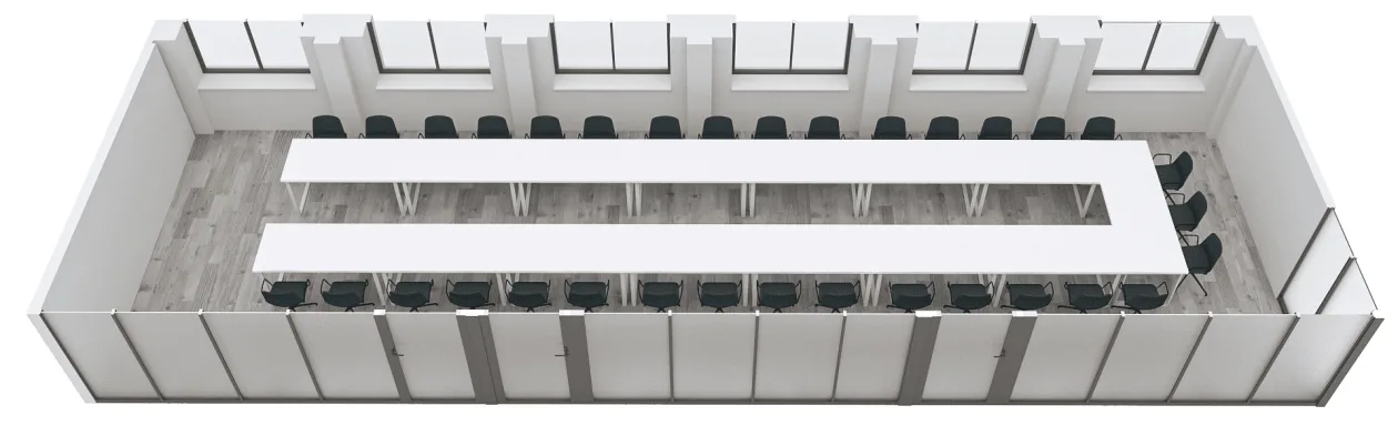 U-shaped seating